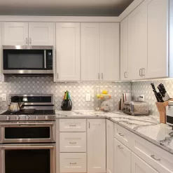 Design House Brookings 15-in W x 24-in H x 12-in D White Painted Maple Door Wall Ready To Assemble Cabinet (Recessed Panel Shaker Door Style)