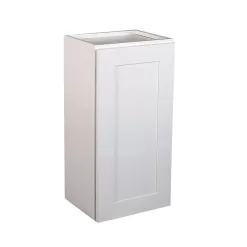 Design House Brookings 15-in W x 24-in H x 12-in D White Painted Maple Door Wall Ready To Assemble Cabinet (Recessed Panel Shaker Door Style)