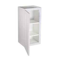 Design House Brookings 15-in W x 24-in H x 12-in D White Painted Maple Door Wall Ready To Assemble Cabinet (Recessed Panel Shaker Door Style)