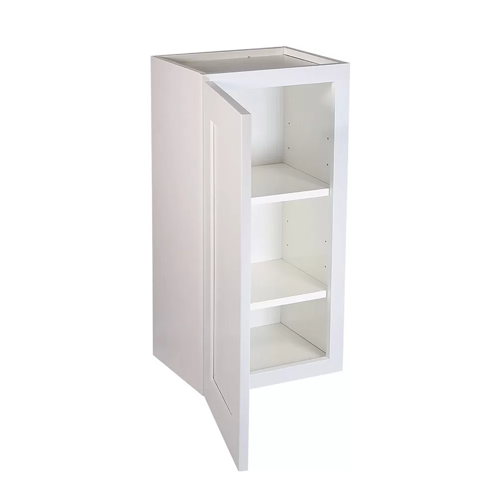 Design House Brookings 15-in W x 24-in H x 12-in D White Painted Maple Door Wall Ready To Assemble Cabinet (Recessed Panel Shaker Door Style)