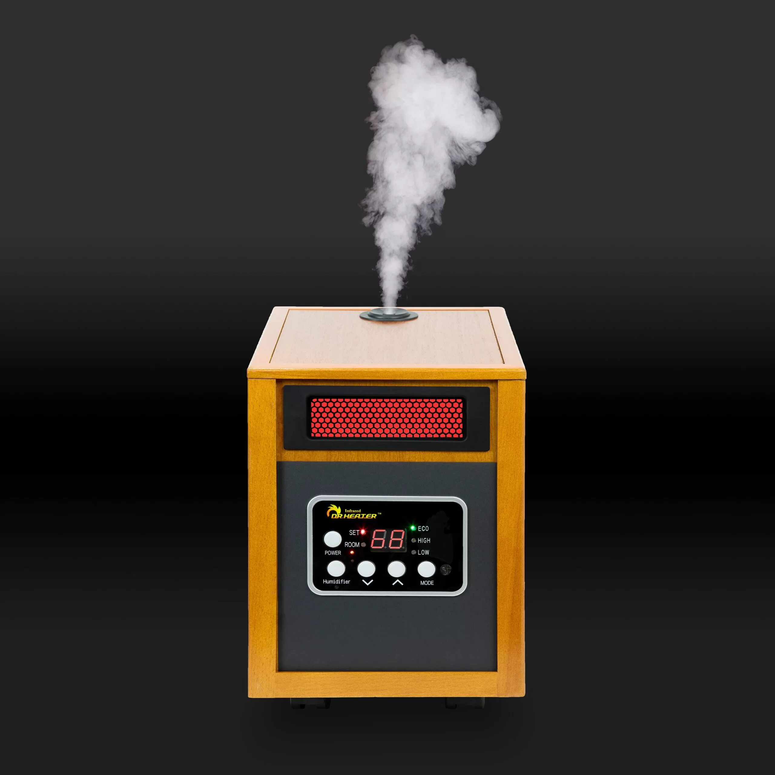 Dr. Infrared Heater Up to 1500-Watt Infrared Quartz Cabinet Indoor Electric Space Heater with Thermostat and Remote Included