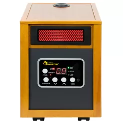 Dr. Infrared Heater Up to 1500-Watt Infrared Quartz Cabinet Indoor Electric Space Heater with Thermostat and Remote Included