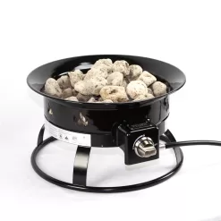 DestinationGear 19-in W 58000-BTU Black Portable Steel Propane Gas Fire Pit