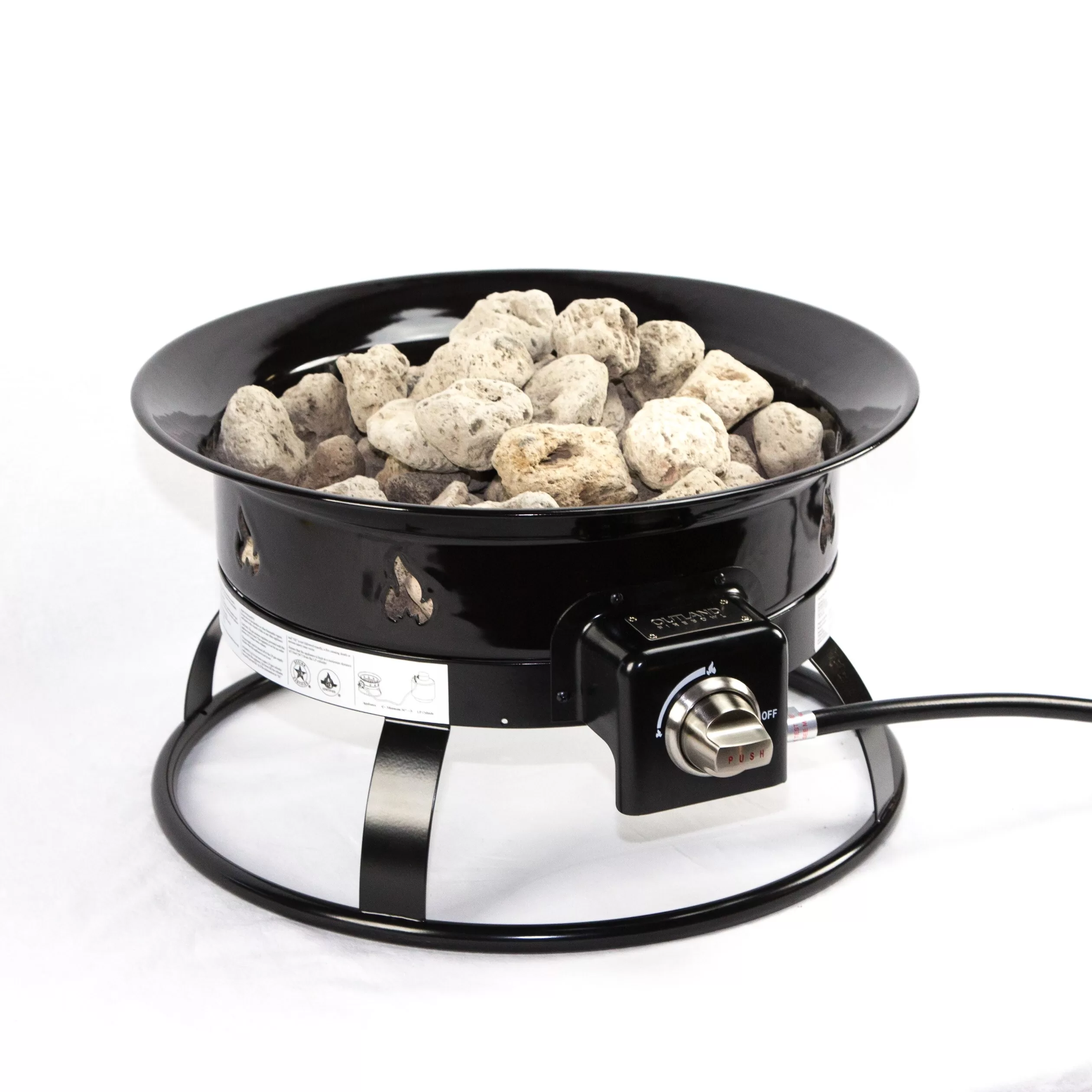 DestinationGear 19-in W 58000-BTU Black Portable Steel Propane Gas Fire Pit