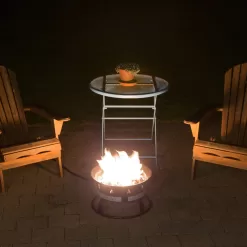 DestinationGear 19-in W 58000-BTU Black Portable Steel Propane Gas Fire Pit