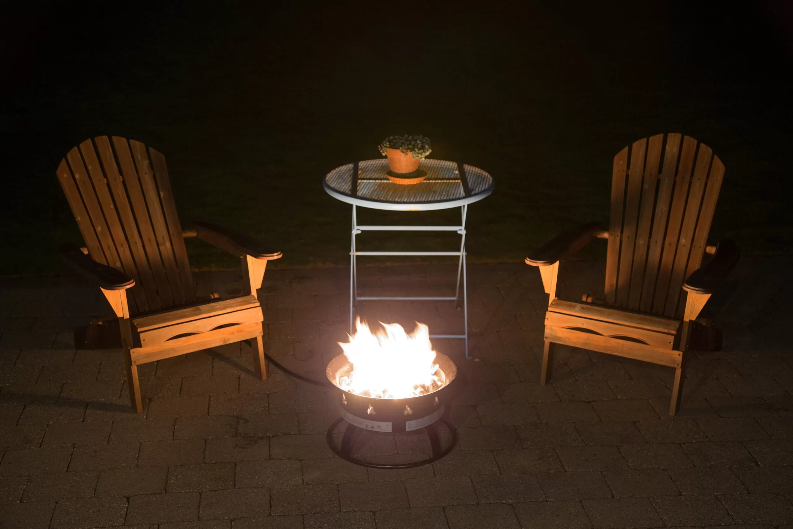 DestinationGear 19-in W 58000-BTU Black Portable Steel Propane Gas Fire Pit