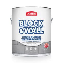 AMES Block and Wall White Semi-gloss Solid Water-based Mildew Resistant Mold Resistant Waterproofer (1-Gallon)