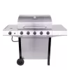 Char-Broil Performance Series Silver 5-Burner Liquid Propane Gas Grill with 1 Side Burner