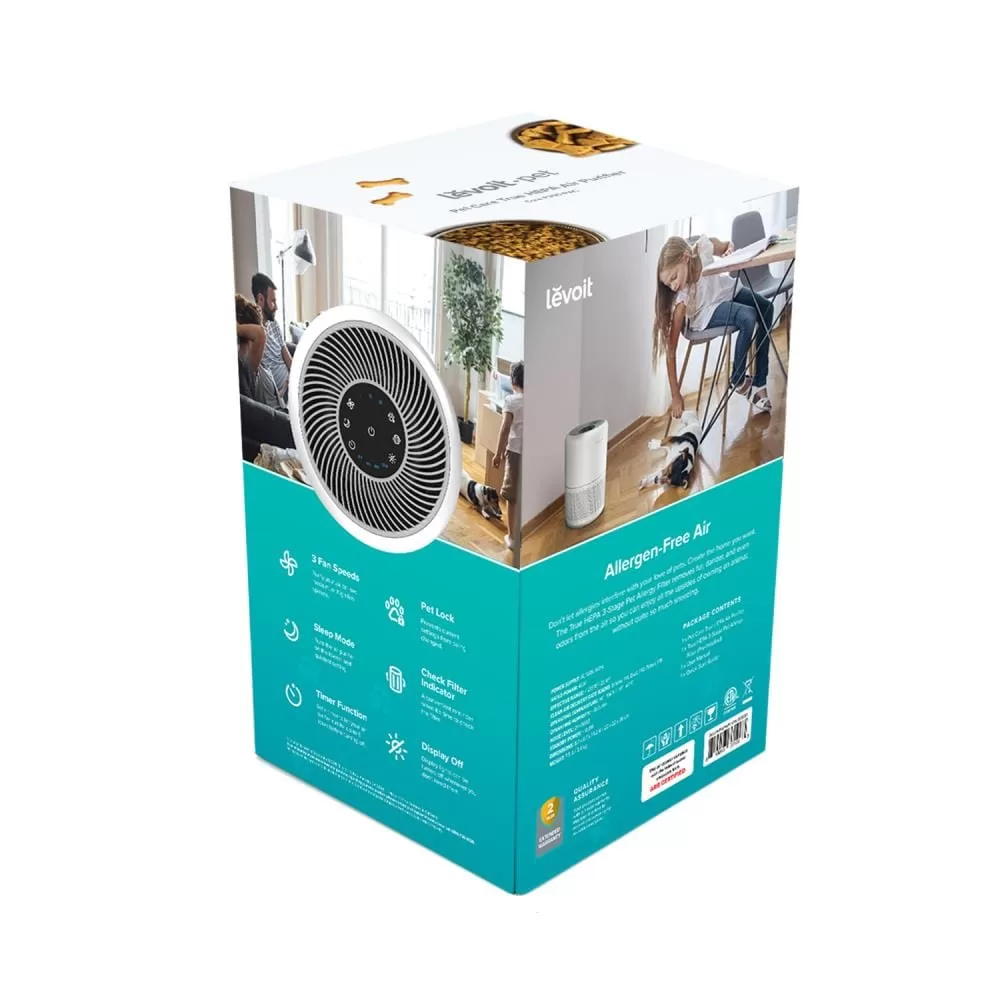 Levoit 3-Speed White True HEPA Air Purifier (Covers: 219-sq ft)