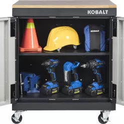 Kobalt Steel Freestanding Garage Cabinet in Silver (28-in W x 32.8-in H x 18.5-in D)