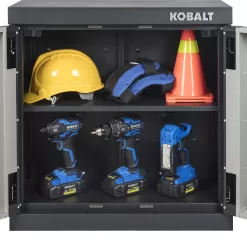 Kobalt Steel Wall-mounted Garage Cabinet in Silver (28-in W x 28-in H x 12.5-in D)