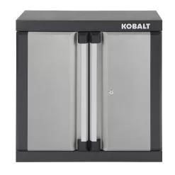 Kobalt Steel Wall-mounted Garage Cabinet in Silver (28-in W x 28-in H x 12.5-in D)