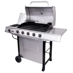 Char-Broil Performance Series Silver 5-Burner Liquid Propane Gas Grill with 1 Side Burner