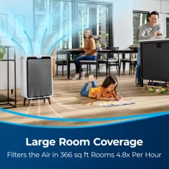 BISSELL Air320 Air Purifier 5-Speed White HEPA Air Purifier ENERGY STAR (Covers: 1770-sq ft)