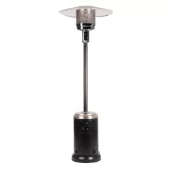 Fire Sense 46000-BTU Black Steel Floorstanding Liquid Propane Patio Heater