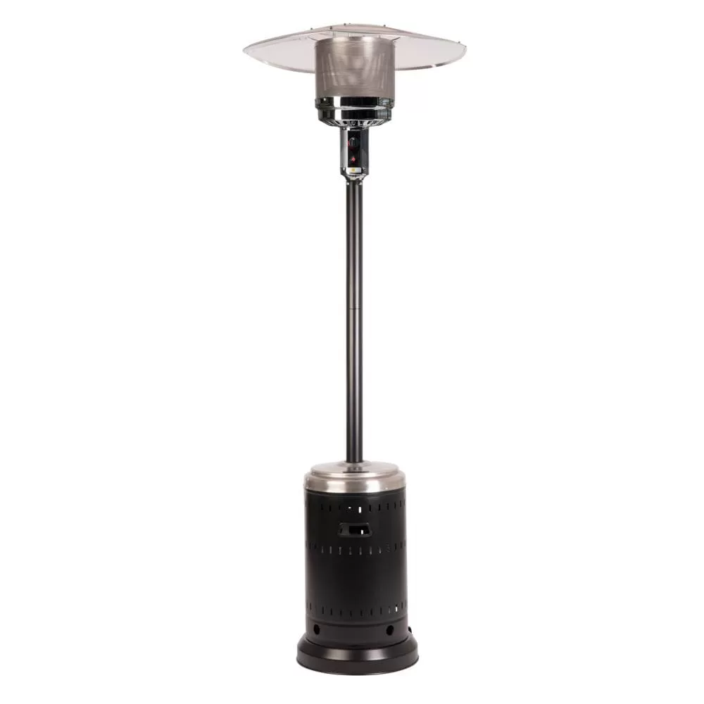 Fire Sense 46000-BTU Black Steel Floorstanding Liquid Propane Patio Heater