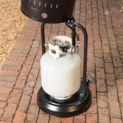 Fire Sense 46000-BTU Black Steel Floorstanding Liquid Propane Patio Heater