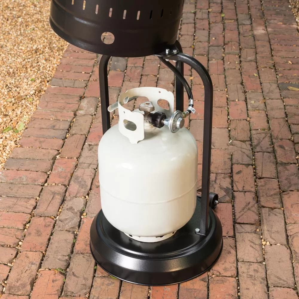 Fire Sense 46000-BTU Black Steel Floorstanding Liquid Propane Patio Heater