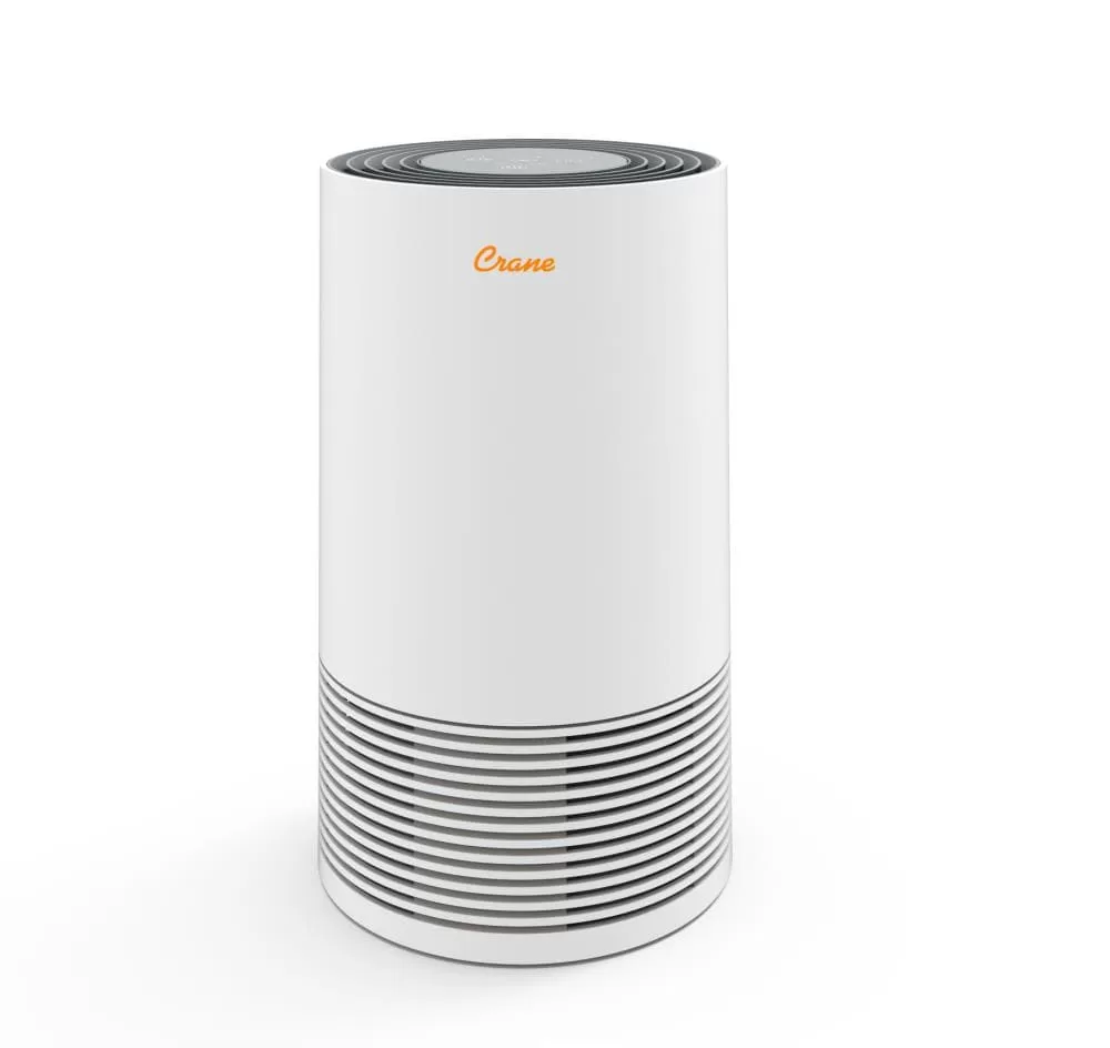 Crane 3-Speed White True HEPA and Uv Air Purifier (Covers: 300-sq ft)