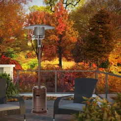 Fire Sense 46000-BTU Bronze Steel Floorstanding Liquid Propane Patio Heater