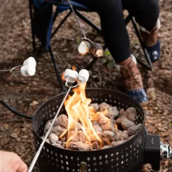 Fire Sense Sporty 15-in W 60000-BTU Mocha Portable Tabletop Aluminum Propane Gas Fire Pit