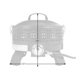 Fire Sense Sporty 15-in W 60000-BTU Mocha Portable Tabletop Aluminum Propane Gas Fire Pit