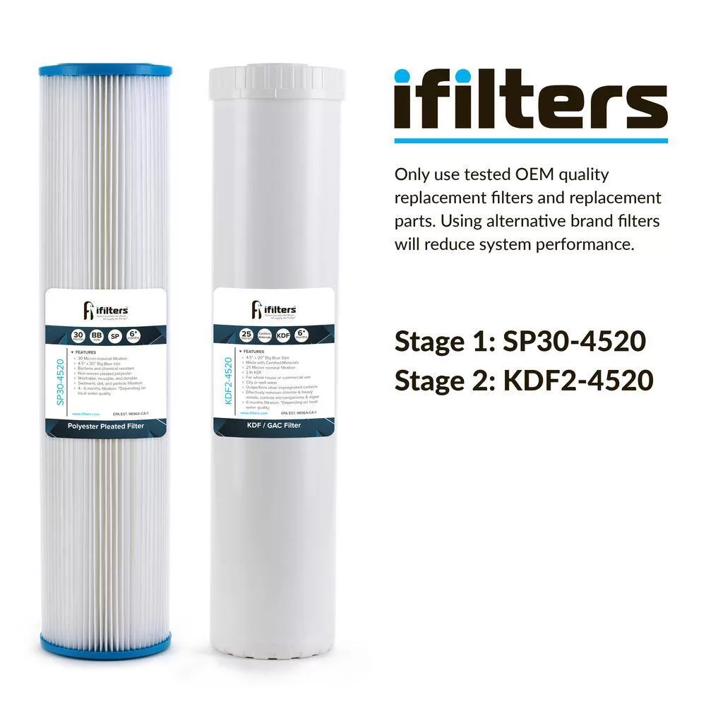 IFILTER MWH-D20-WELL Well Water Whole House Filtration System