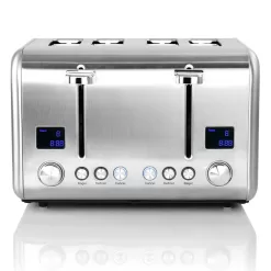 MegaChef 4-Slice Stainless Steel 1800-Watt Toaster