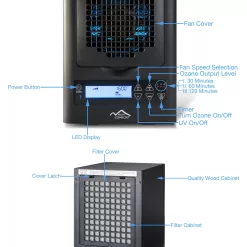 New Comfort Ozone Generator 5-Speed Ionic Black HEPA and Uv Air Purifier (Covers: 3500-sq ft)