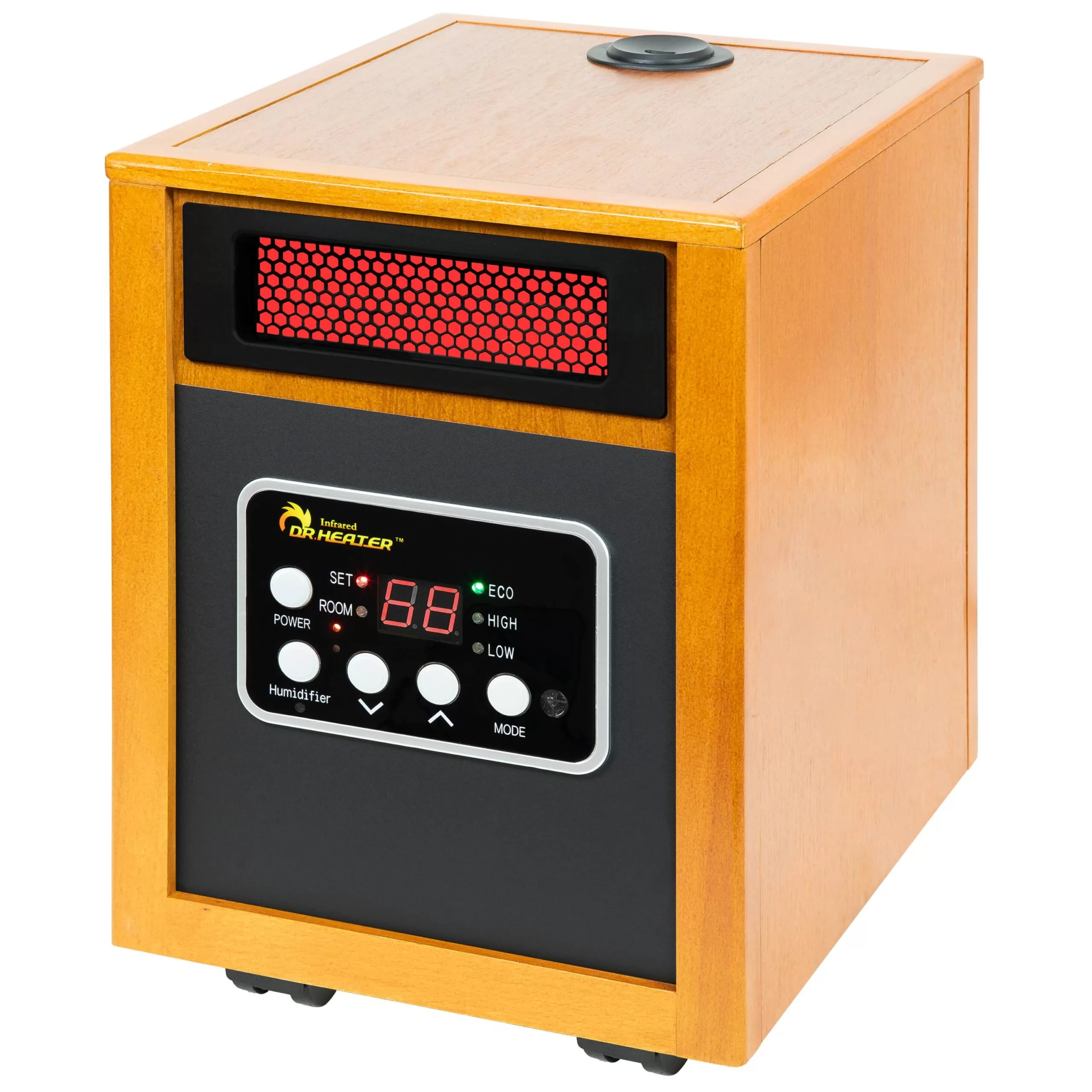 Dr. Infrared Heater Up to 1500-Watt Infrared Quartz Cabinet Indoor Electric Space Heater with Thermostat and Remote Included