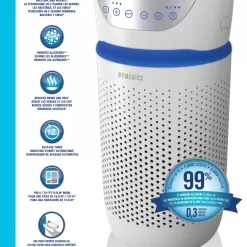 HOMEDICS 3-Speed Ionic White HEPA Air Purifier ENERGY STAR (Covers: 170-sq ft)
