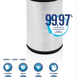 HOMEDICS 3-Speed Ionic White HEPA Air Purifier ENERGY STAR (Covers: 266-sq ft)