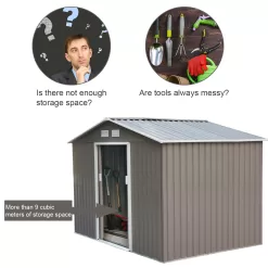 Outsunny Vinyl-coated Steel Storage Shed