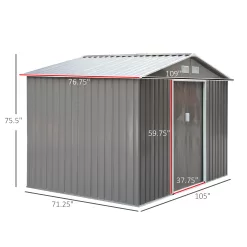 Outsunny Vinyl-coated Steel Storage Shed