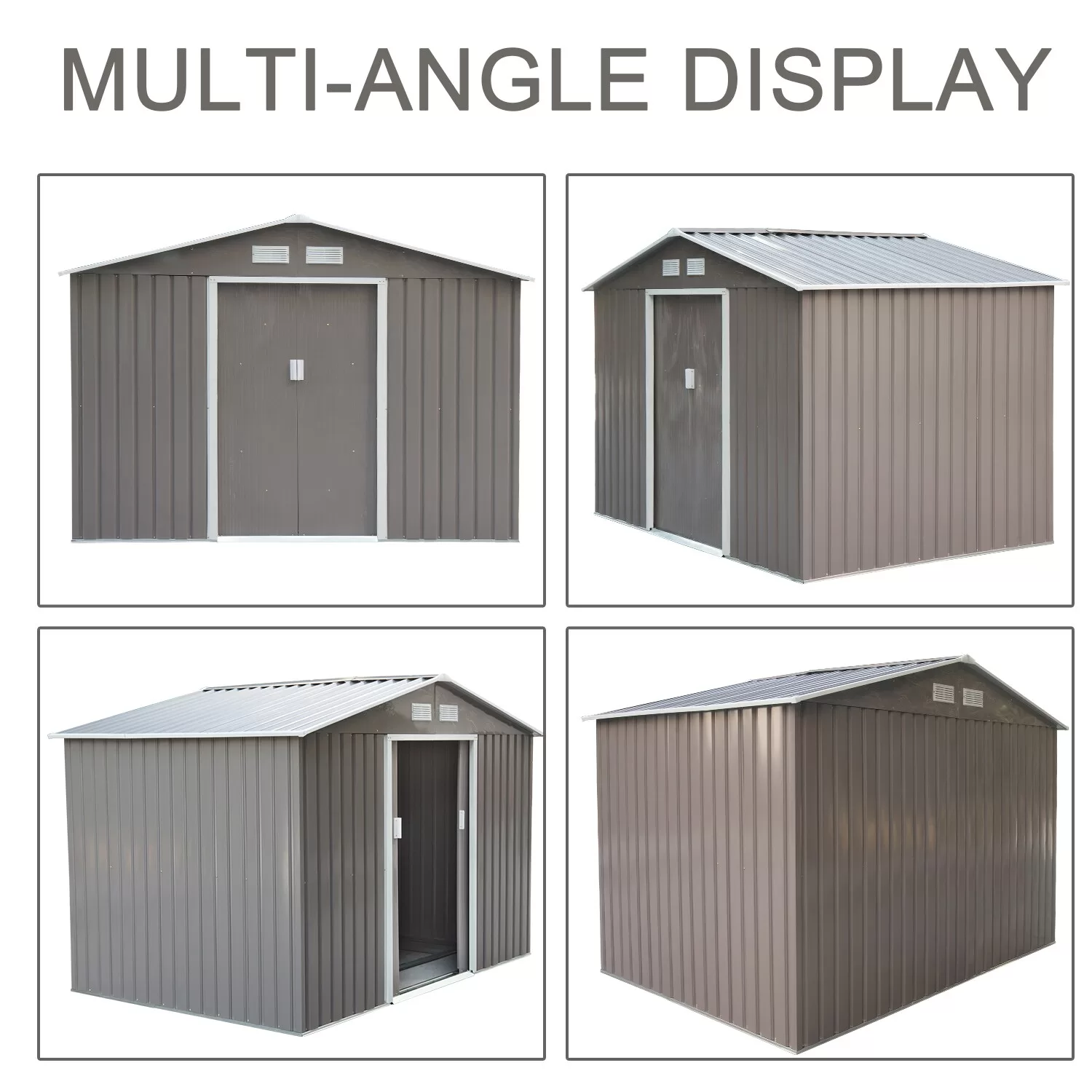 Outsunny Vinyl-coated Steel Storage Shed