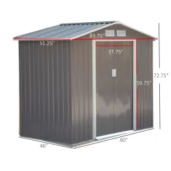 Outsunny Galvanized Steel Storage Shed
