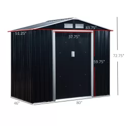 Outsunny Galvanized Steel Storage Shed
