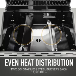 Permasteel Red 2-Burner Liquid Propane Gas Grill