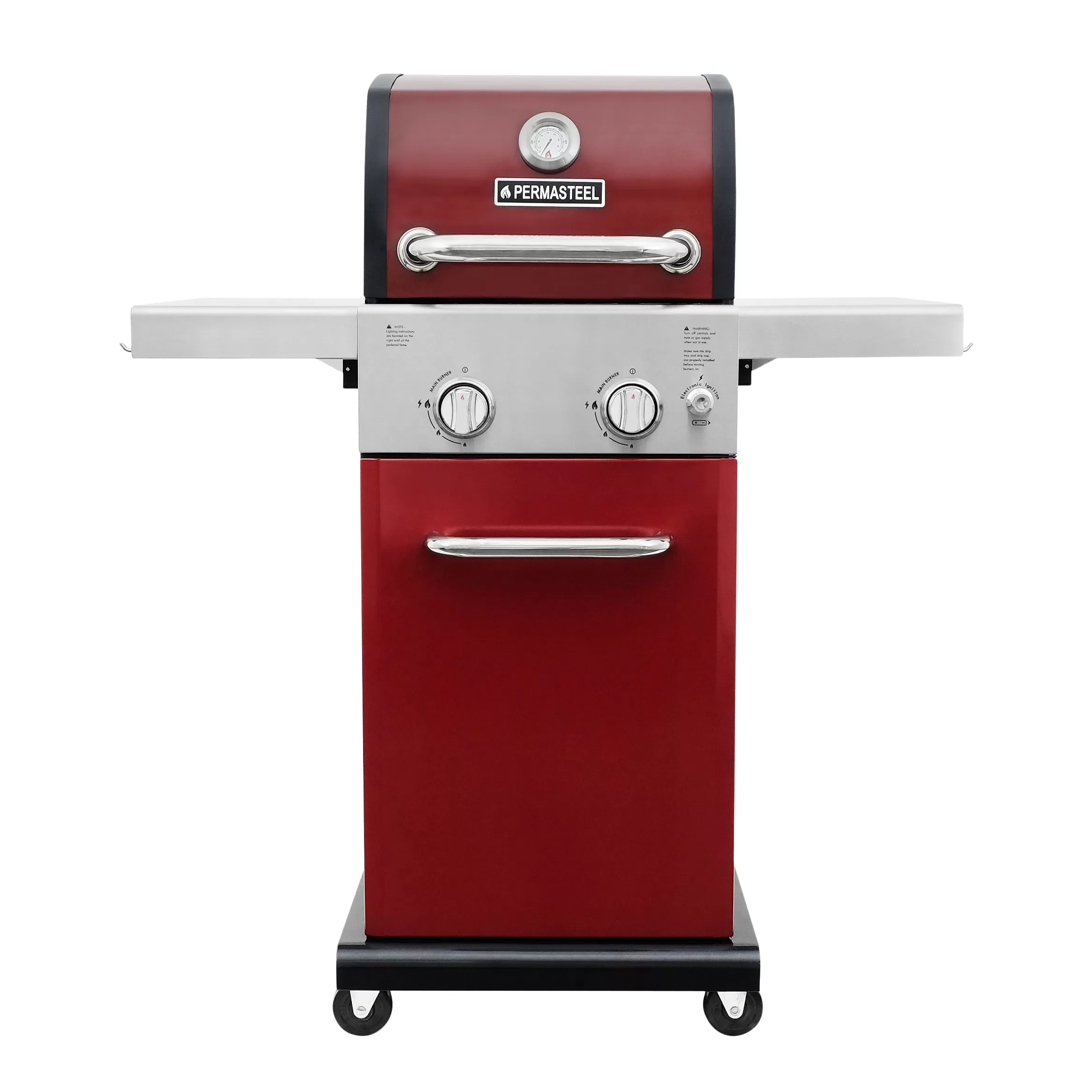 Permasteel Red 2-Burner Liquid Propane Gas Grill