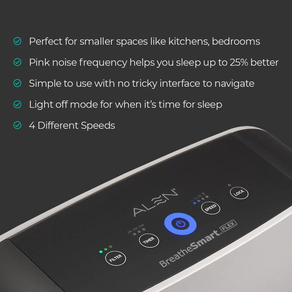 Alen BreatheSmart Flex 4-Speed Ionic Gray True HEPA Air Purifier ENERGY STAR (Covers: 700-sq ft)