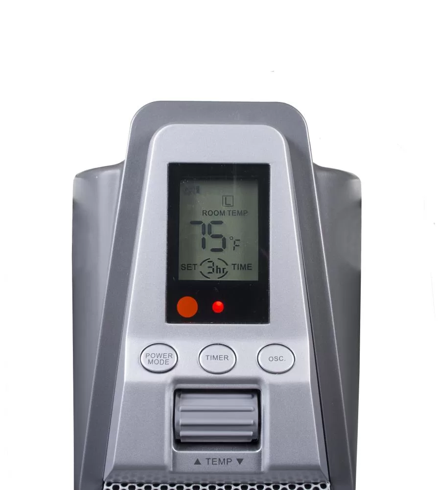 SPT Up to 1500-Watt Ceramic Tower Indoor Electric Space Heater with Thermostat and Remote Included