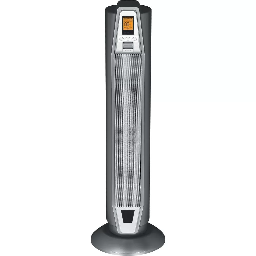SPT Up to 1500-Watt Ceramic Tower Indoor Electric Space Heater with Thermostat and Remote Included