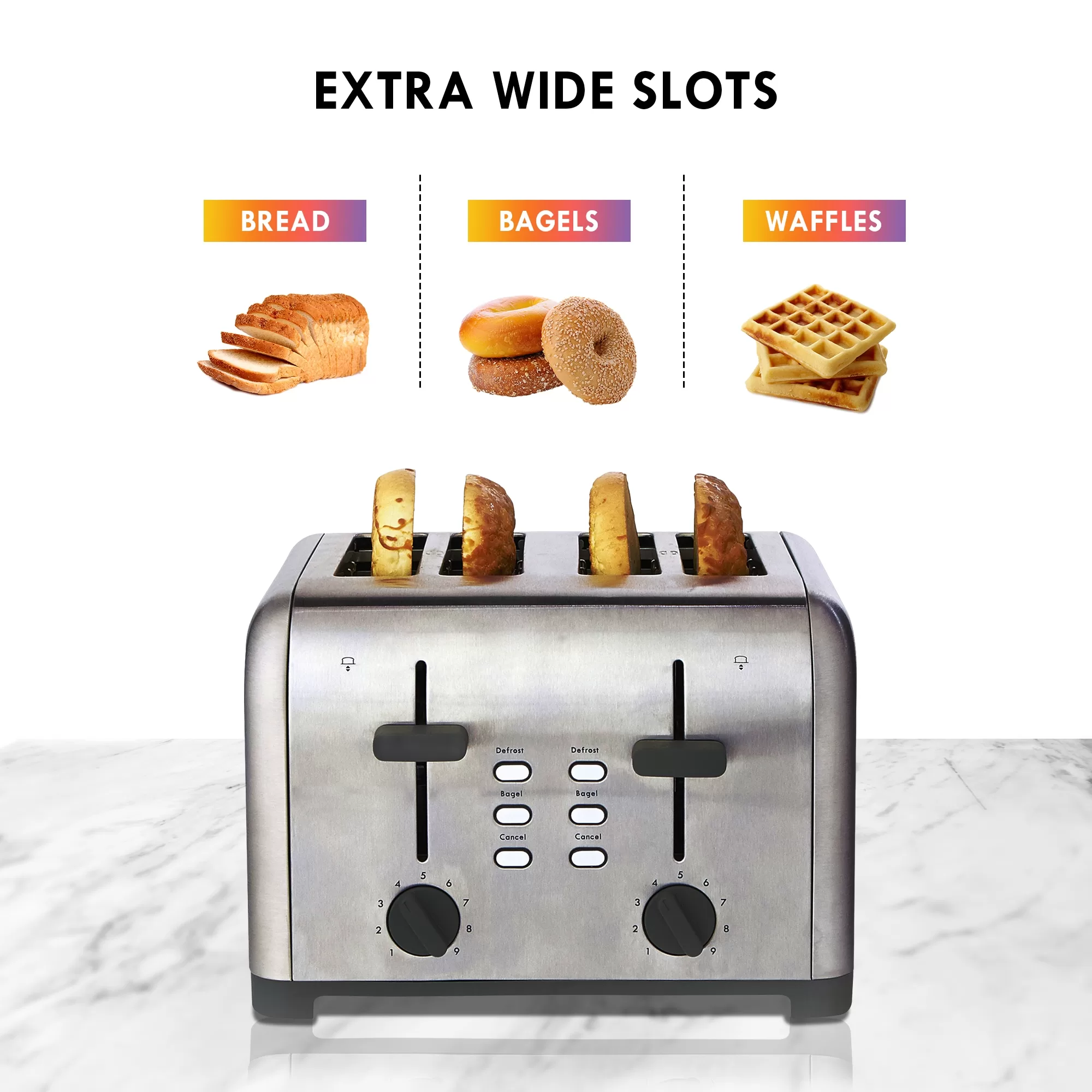 Kenmore 4-Slice Gray/Silver 1400-Watt Toaster