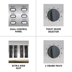 Kenmore 4-Slice Gray/Silver 1400-Watt Toaster