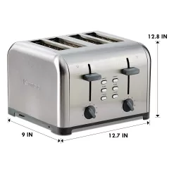 Kenmore 4-Slice Gray/Silver 1400-Watt Toaster