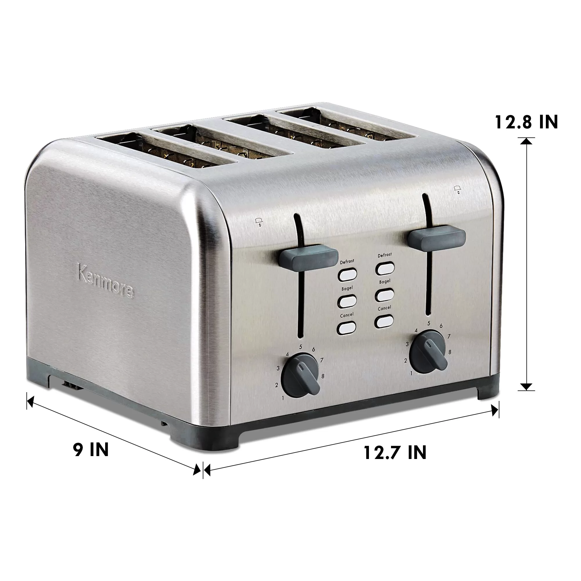 Kenmore 4-Slice Gray/Silver 1400-Watt Toaster