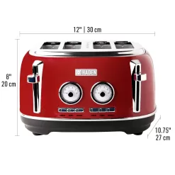Haden Dorset 4-Slice Red 1500-Watt Toaster