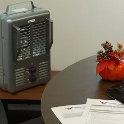 KING Up to 1500-Watt Fan Compact Personal Indoor Electric Space Heater with Thermostat