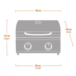 Monument Stainless Steel 2-Burner Liquid Propane Gas Grill