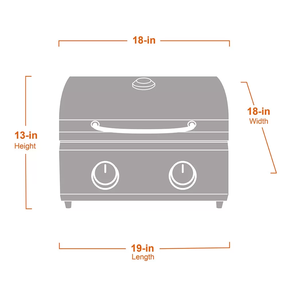 Monument Stainless Steel 2-Burner Liquid Propane Gas Grill